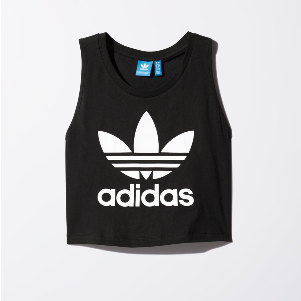 Adidas Logo Crop Top - Small
